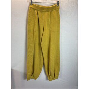 Free People Beach Freya knit barrel leg harem flowy‎ pants yellow Mustard size S